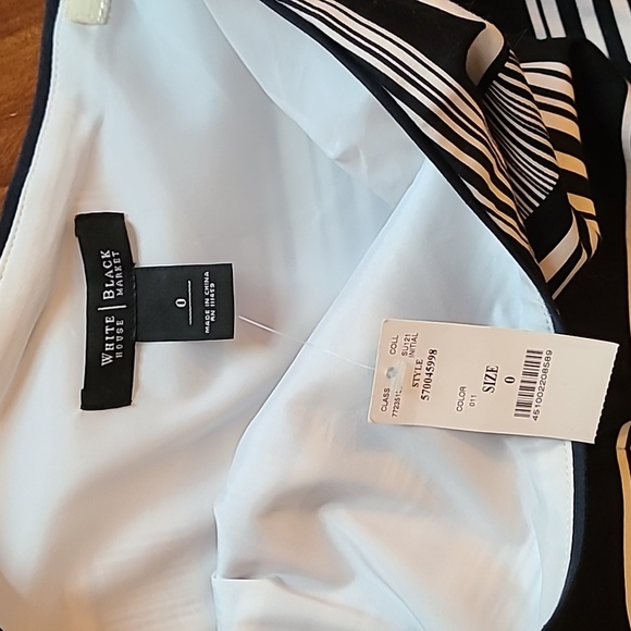 ๐Host Pick ๐ White House, Black Market striped one shoulder pleated dress - Picture 5 of 11